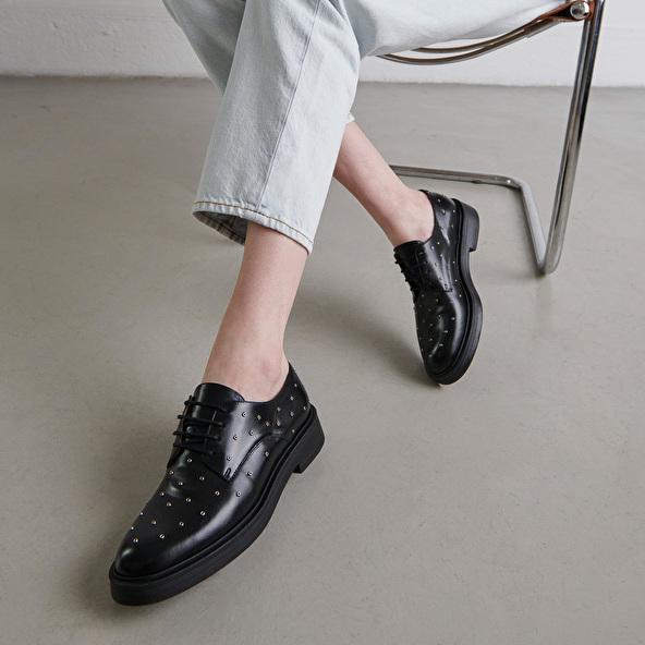 jonak Derbies with silver details in black leather ABEILLE