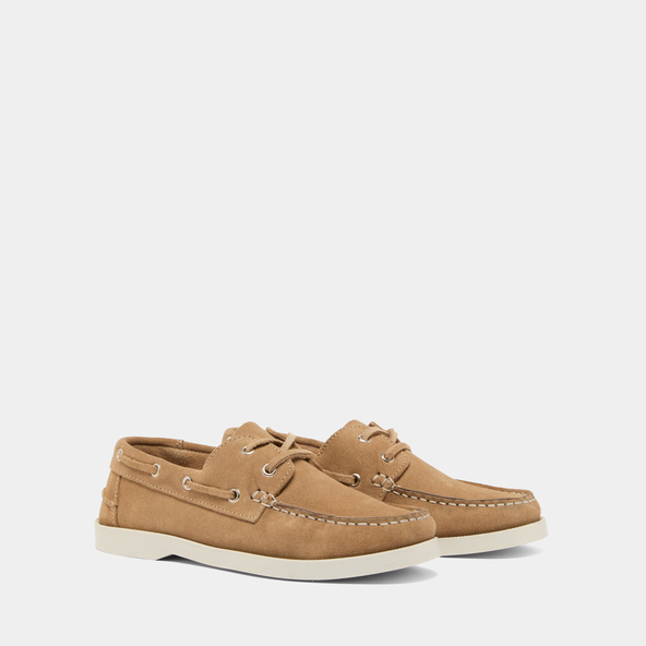 Jonak Derbies With Thick Laces And Topstitching In Beige Crust OMBELINE