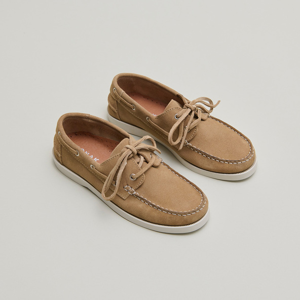 jonak Derbies with thick laces and topstitching in beige crust OMBELINE