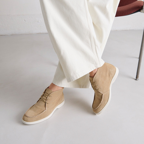 Jonak Derbies With Topstitching In Beige Crust OLYMPE