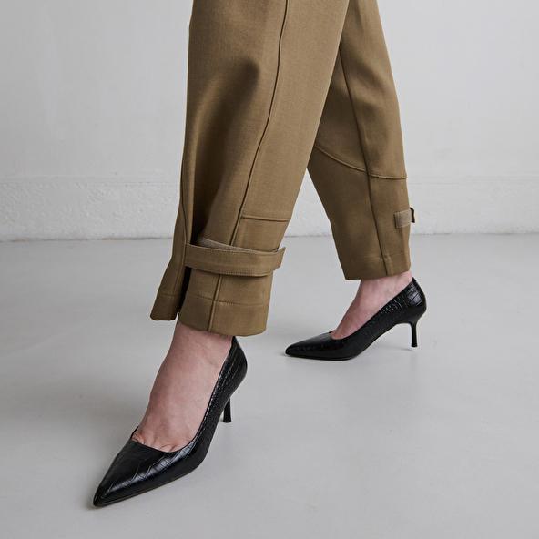 Jonak Escarpins à Bouts Pointus In Black Reptile Leather DUNDEE