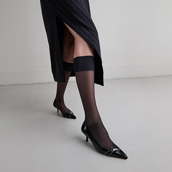 jonak Escarpins à fermetures éclairs in black shiny leather DANIELA