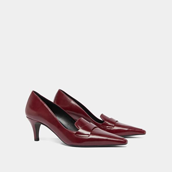 Jonak Escarpins à Pattes In Burgundy Leather BLONDIE