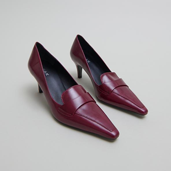 jonak Escarpins à pattes in burgundy leather BLONDIE