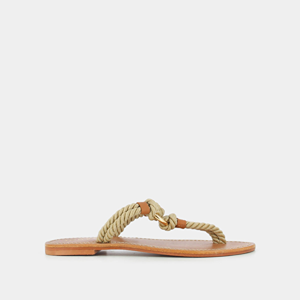 Jonak Flip-flop Style Sandals With Loop In Beige Rope WILD