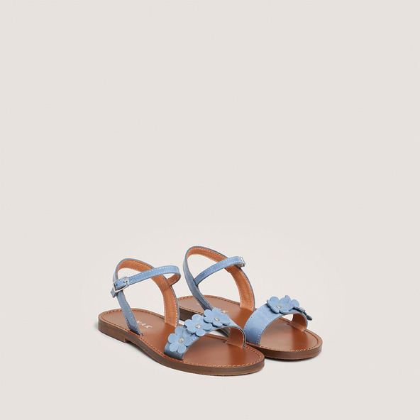 Jonak Flower Sandals - Capsule Mini In Blue Jeans Varnish ANOUCHKA