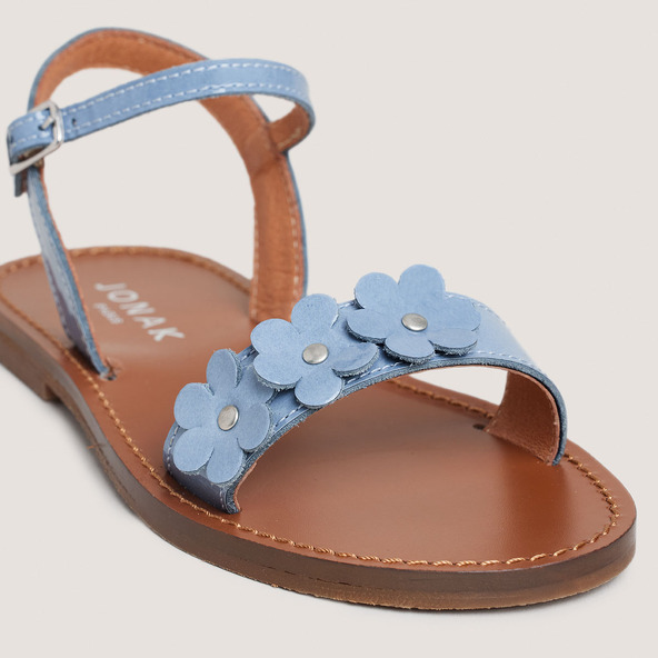 Jonak Flower Sandals - Capsule Mini In Blue Jeans Varnish ANOUCHKA