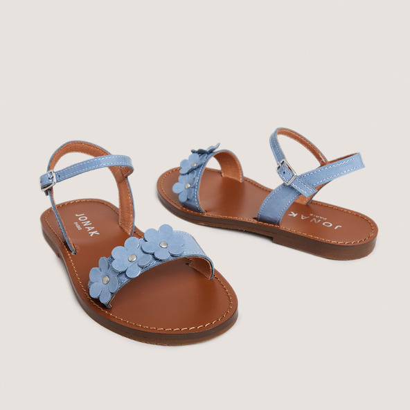 Jonak Flower Sandals - Capsule Mini In Blue Jeans Varnish ANOUCHKA