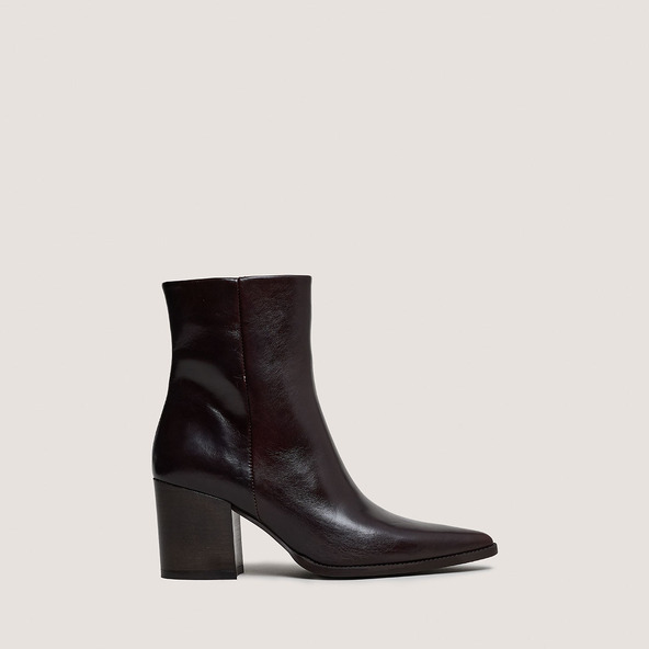jonak Heeled ankle boots in dark brown leather PRIDE