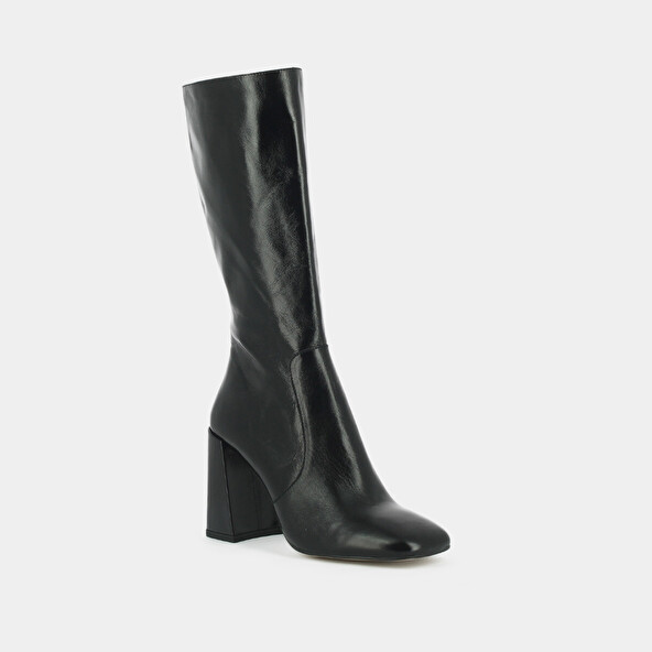 Jonak Heeled Boots With Square Toe In Black Aged Leather VACCA