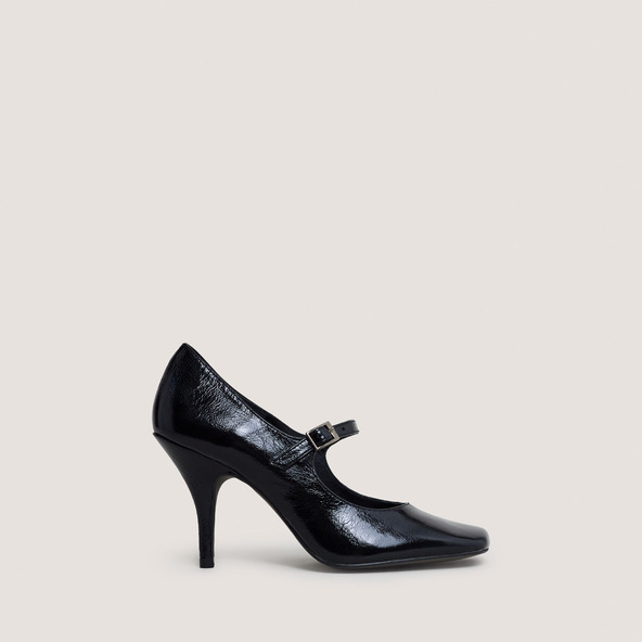 jonak Heeled Mary Janes with Straps in shiny black leather BELFORT