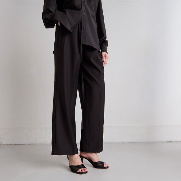 Jonak Heeled Mules In Black Shiny Leather And Black Mesh VOILE