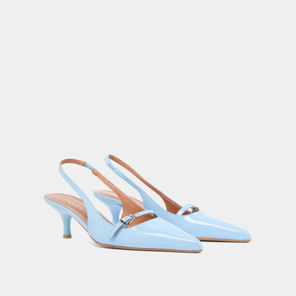 Jonak Heeled Pumps In Light Blue Varnish DAMOISELLE