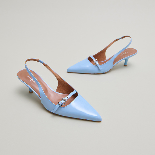 jonak Heeled pumps in light blue varnish DAMOISELLE