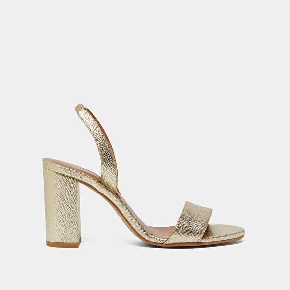 Jonak Heeled Sandals In Platinum Metallic Synthetic DIDUS