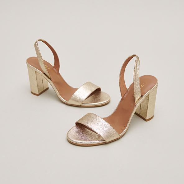 jonak Heeled sandals in platinum metallic synthetic DIDUS