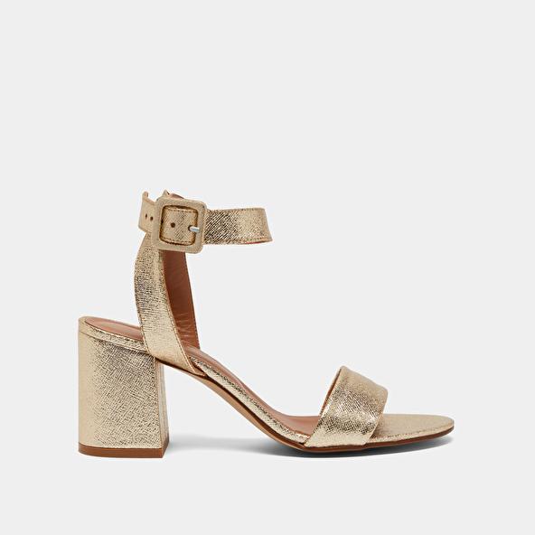 Jonak Heeled Sandals With Straps In Platinum Metallic Synthetic DIRLA