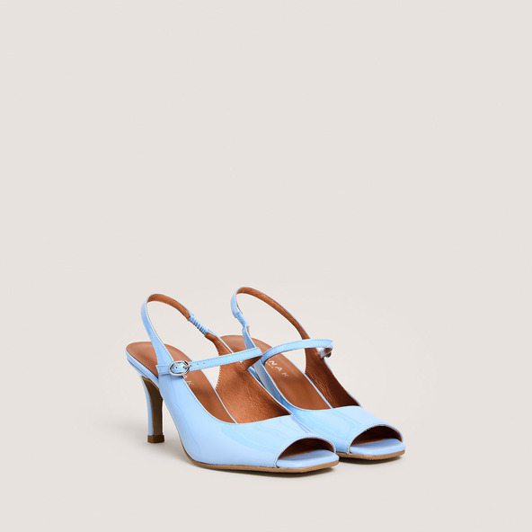 Jonak Heeled Slingbacks In Light Blue Varnish DISCRET