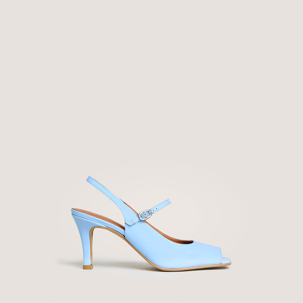 jonak Heeled slingbacks in light blue varnish DISCRET