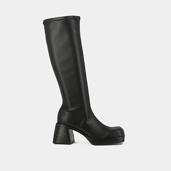 Jonak High Boots With Square Toes In Black Synthetic BALLOT