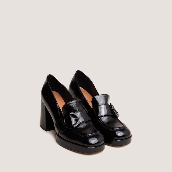 Jonak High-heeled Loafers In Black Patent Leather VAXE