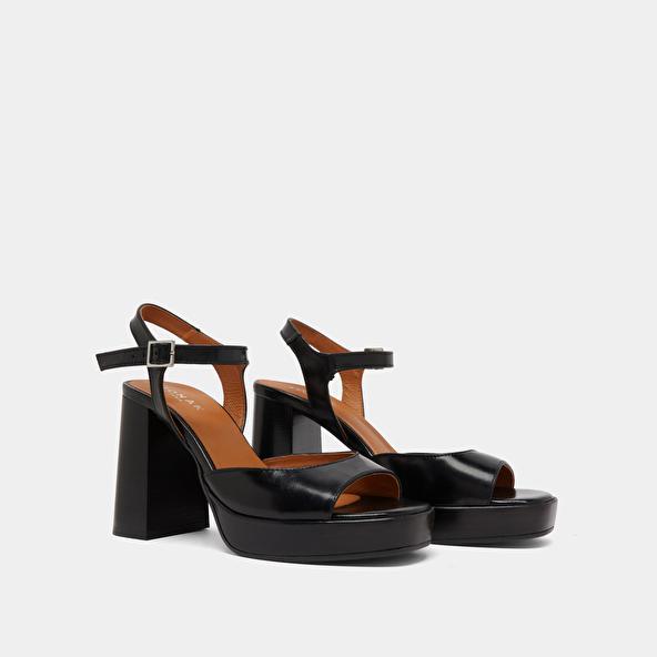 Jonak High-heeled Sandals And Platforms In Black Leather BAMBA