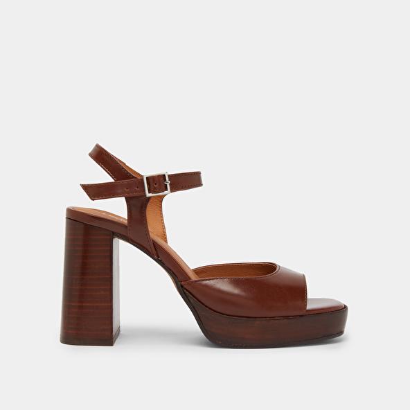 Jonak High-heeled Sandals And Platforms In Brown Leather BAMBA