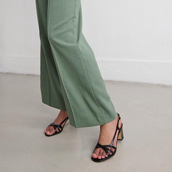 jonak High-heeled sandals in black shiny leather VAIANA