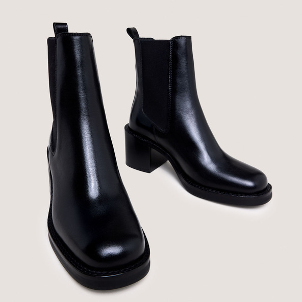 Jonak Ankle Boots With Heel In Black Leather BEACH