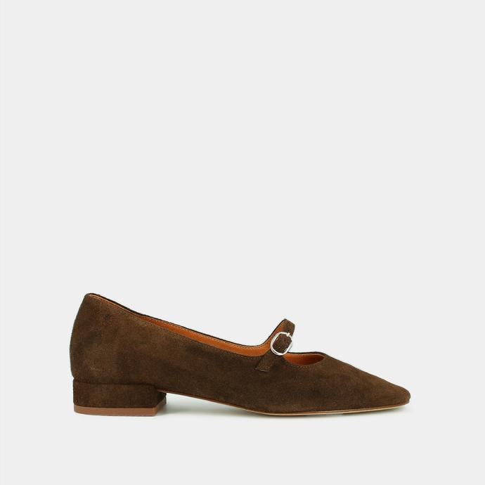 jonak Babies with square toes in brown suede DIV