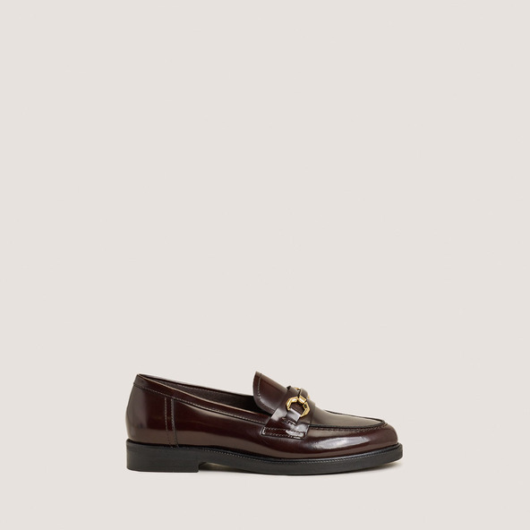 Jonak Bit Loafers In Brown Glazed Leather DROP