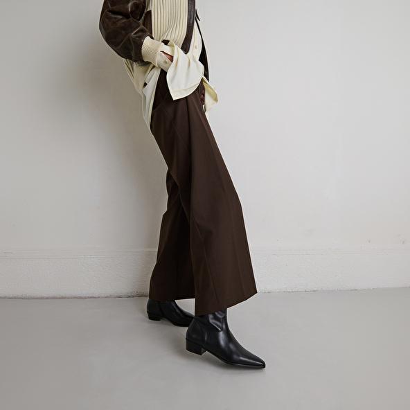 jonak Boots à bouts pointus in black leather PACHA