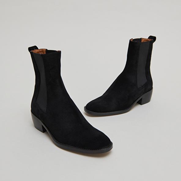 jonak Boots à élastiques in black suede MAEVA
