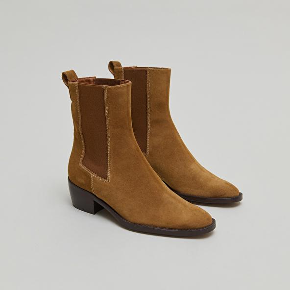Jonak Boots à élastiques In Cognac Suede MAEVA