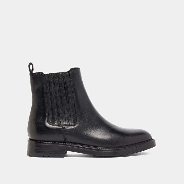 Jonak Boots à Fronces In Black Leather CLEANDRE