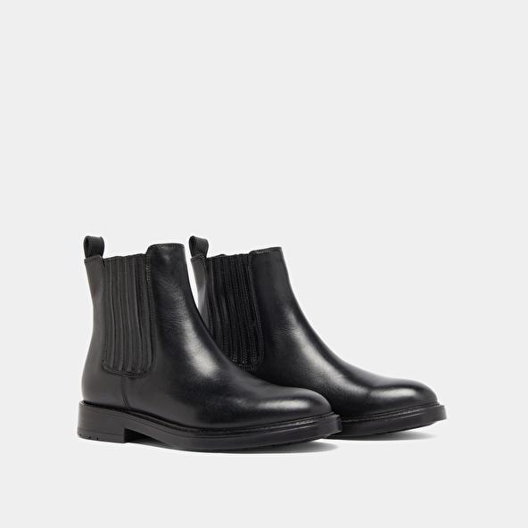 Jonak Boots à Fronces In Black Leather CLEANDRE