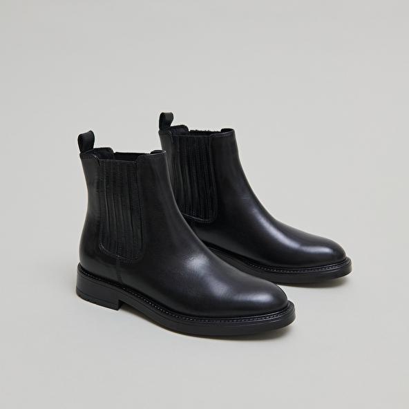 jonak Boots à fronces in black leather CLEANDRE