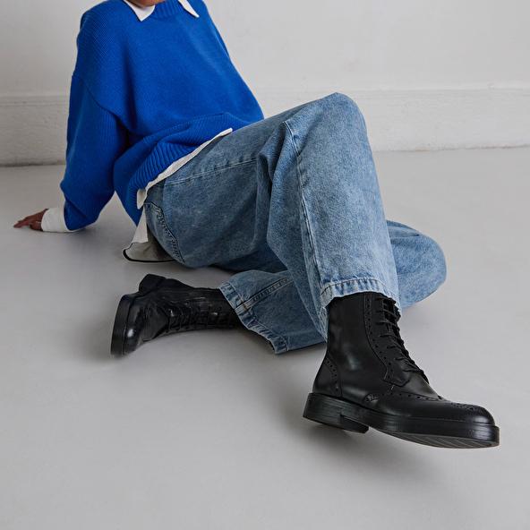 Jonak Boots à Lacets In Black Leather ARI