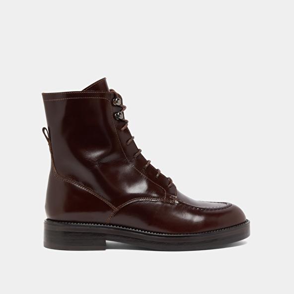 Jonak Boots à Lacets In Brown Leather ALIDA