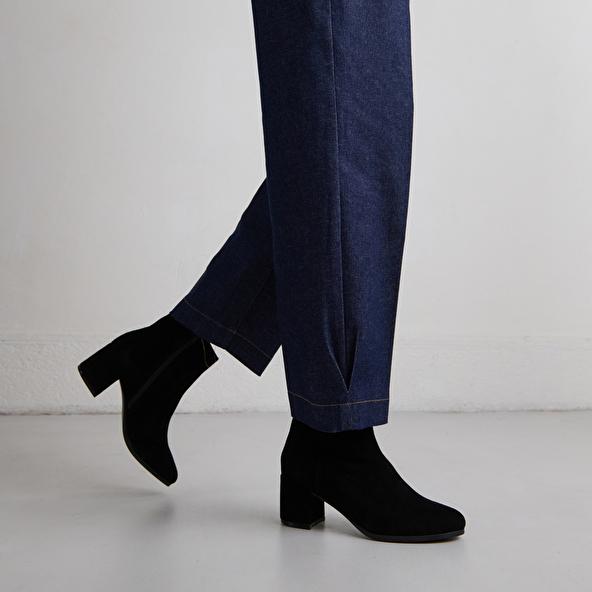 jonak Boots à talons in black suede ANNICK