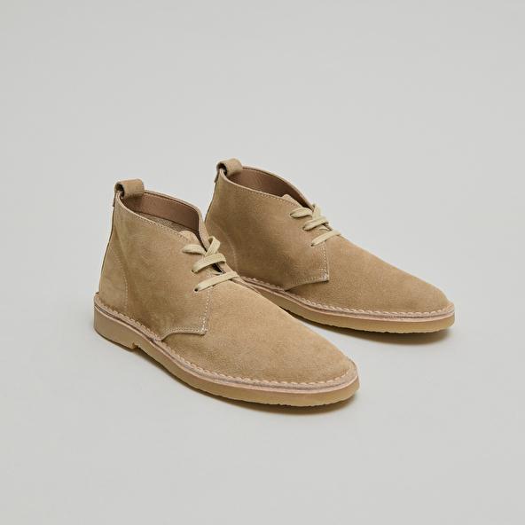 jonak Boots basses à lacets in beige suede MAXIME