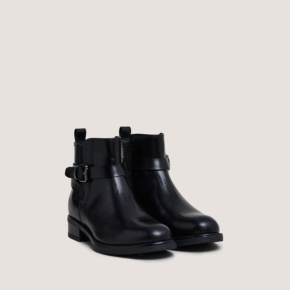 Jonak Boots With Buckles In Black Leather ABSTRAIT
