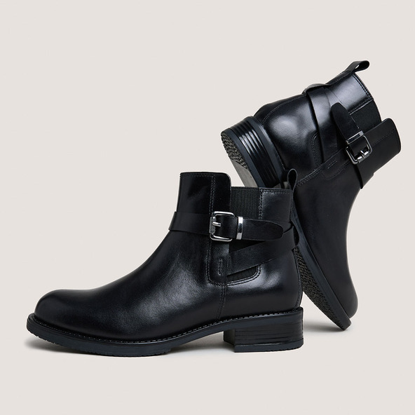 Jonak Boots With Buckles In Black Leather ABSTRAIT