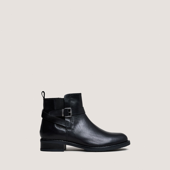 jonak Boots with Buckles in black leather ABSTRAIT