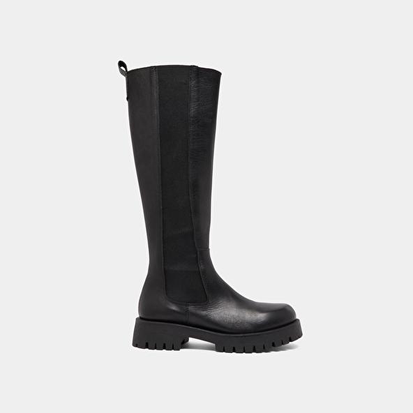 Jonak Bottes à Plateformes In Black Leather REBEL