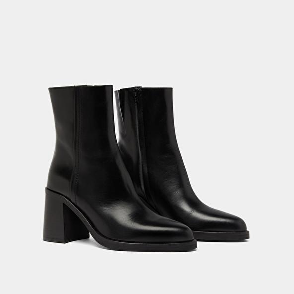 Jonak Bottines à Talons In Black Leather DOLOR