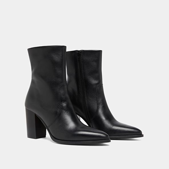 Jonak Bottines à Talons In Black Leather PERLE