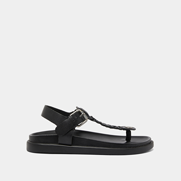 Jonak Buckle Sandals In Black Leather WESTIN