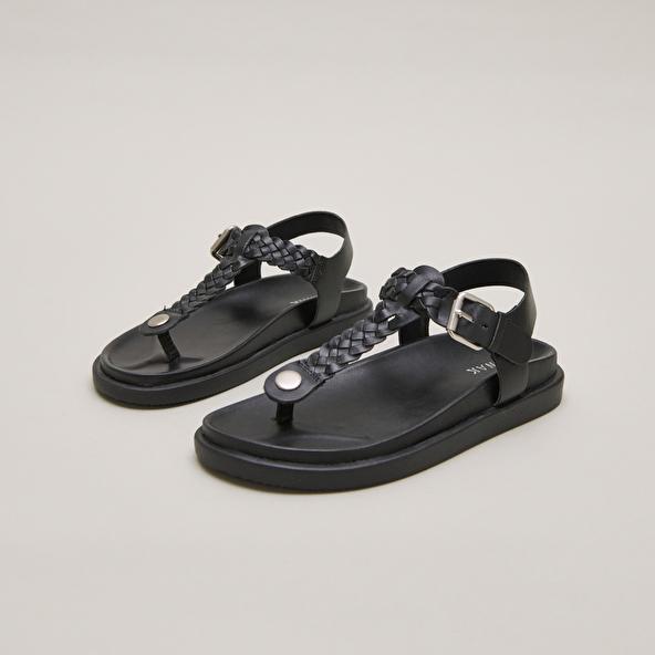 jonak Buckle sandals in black leather WESTIN