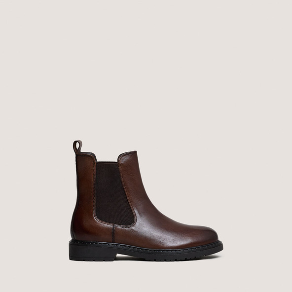 jonak Chelsea boots in brown leather AMICAL